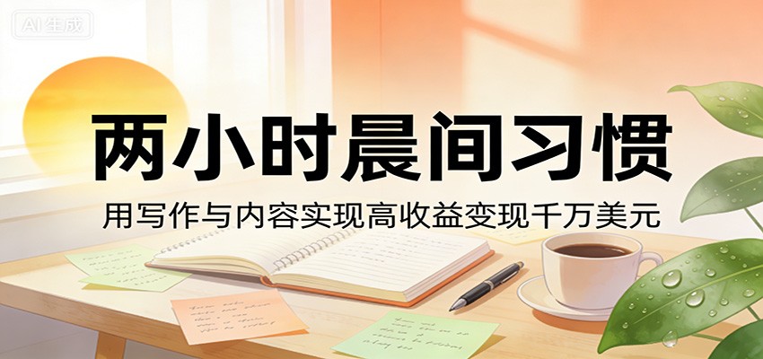 付费文章：两小时晨间习惯，用写作与内容实现高收益变现千万美元这是一个演示站这是一个演示站