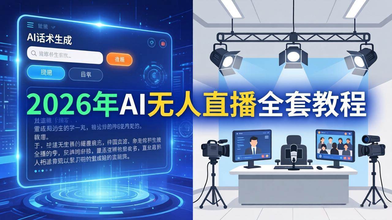 （17953期）2026年AI无人直播全套教程：OBS安装+软件配置+直播间搭建+话术生成+一键开播实操这是一个演示站这是一个演示站