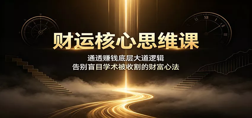 财运核心思维课：通透赚钱底层大道逻辑，告别盲目学术被收割的财富心法这是一个演示站这是一个演示站