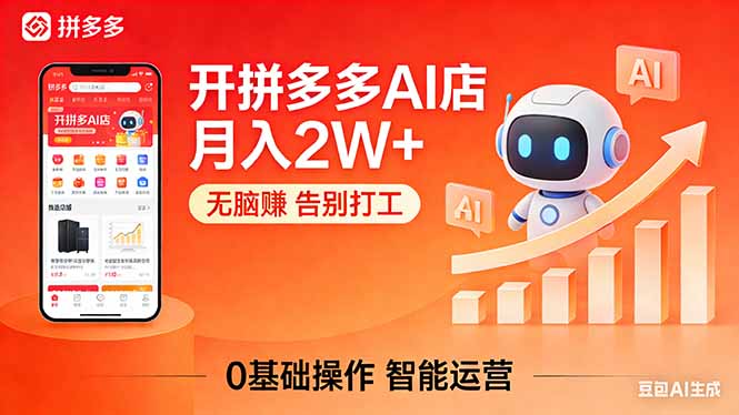 开一家拼多多AI店，月入2W+，无脑赚，告别打工，附SOP手册这是一个演示站这是一个演示站